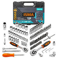 Набір інструментів 108 предметів. 1/4" і 3/8" (6-гр) (4-22 мм)