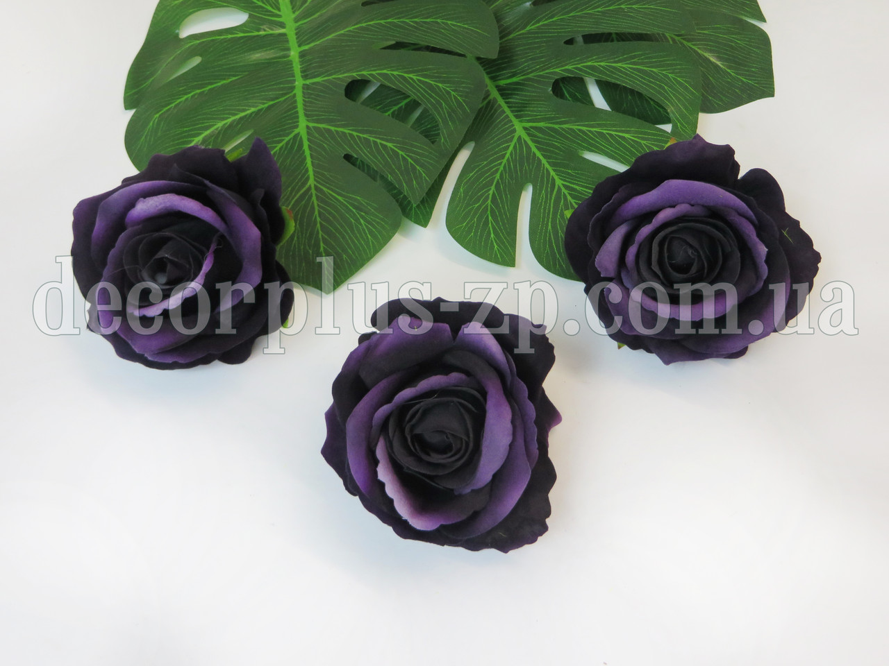 Головка троянди "Бархат" 9,5*7см. Чернична, фото 1