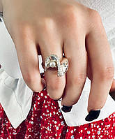 ✨Срібна каблучка з натуральними перлами та кубічним цирконієм 💍 Вишуканість у кожній деталі — для особливих моментів.