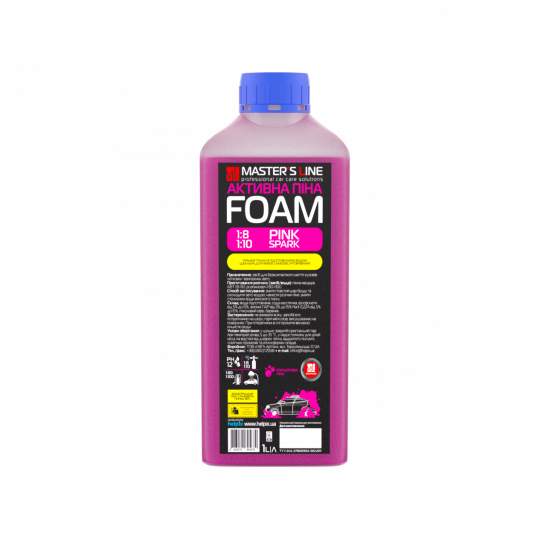 Кольорова активна піна Master’s Line Pink Spark концентрат 1:8 об'єм 1л, фото 1