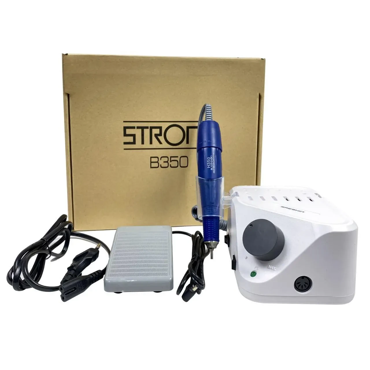 Фрезер для манікюру та педикюру Strong B350/H350 з оригінальною ручкою Strong H 350 40000 об\хв