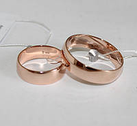 Кольца обручальные серебряные позолоченные европейки классические пара "Извечная любовь" / Парные кольца