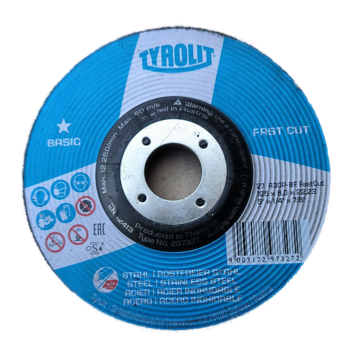 Диск Tyrolit шліфувальний FASTCUT 125x6.0х22,23 мм