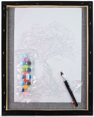 Картина за номерами Чорний кіт і квітковий мотив Strateg на ЧОРНОМУ ФОНІ, 40х40см. (AV4040-49), фото 2