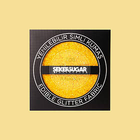 Їстівна глітерна тканина Seker&Sugar — 15х15 см — Золота