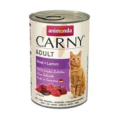 Вологий корм для кішок Animonda Carny Adult Beef + Lamb<unk> 200 г (яловичина та ягня) 0.4 кг