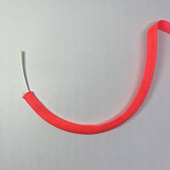 Тунельна тасьма неон коралова спаяна 10 мм.