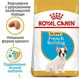 Сухий корм для цуценят Royal Canin French Bulldog Puppy породи Французький бульдог віком до 12 місяців 1кг, фото 3