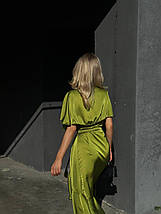 Сукня шовкова з декольте довжина міді, фото 5