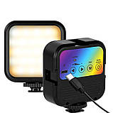 Акумуляторне відеосвітло накамерне WL-R1 RGB світлодіодна кольорова міні лампа з прищіпкою для фото та відео, фото 5