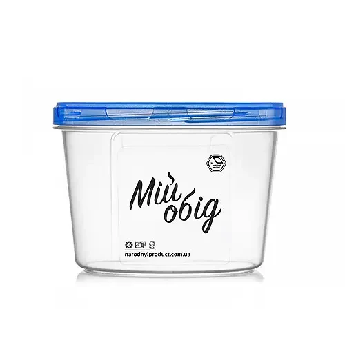 Ємність кругла з кришкою 0.7л Народний продукт, фото 1