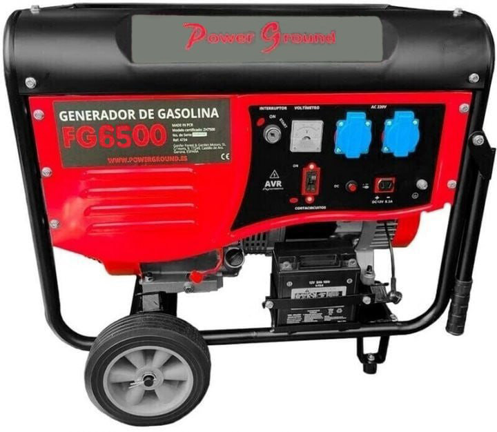 Генератор Power Ground FG6500 6,5 кВт 1-фазний бензиновий з електростартером + колеса та ручка