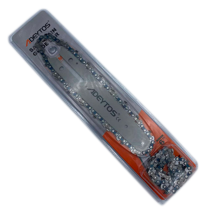 Шина 15 ADEYTOS (6") 38 зв., толщ. 1,1, 1/4 шаг + Цепь 38зв, фото 1