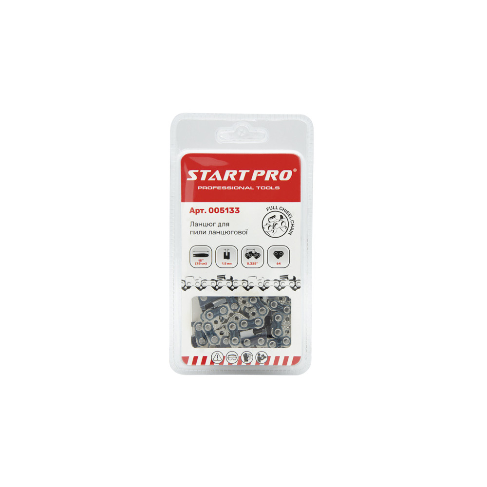 Ланцюг START PRO для бензопилки 38 см, 0.325 (64 з) квадратний зуб, фото 1