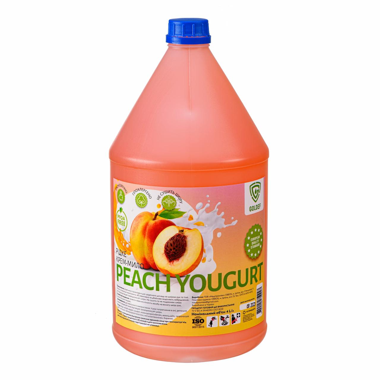 РІДКЕ КРЕМ-МИЛО PEACH YOUGURT / Медіпромтек 4л