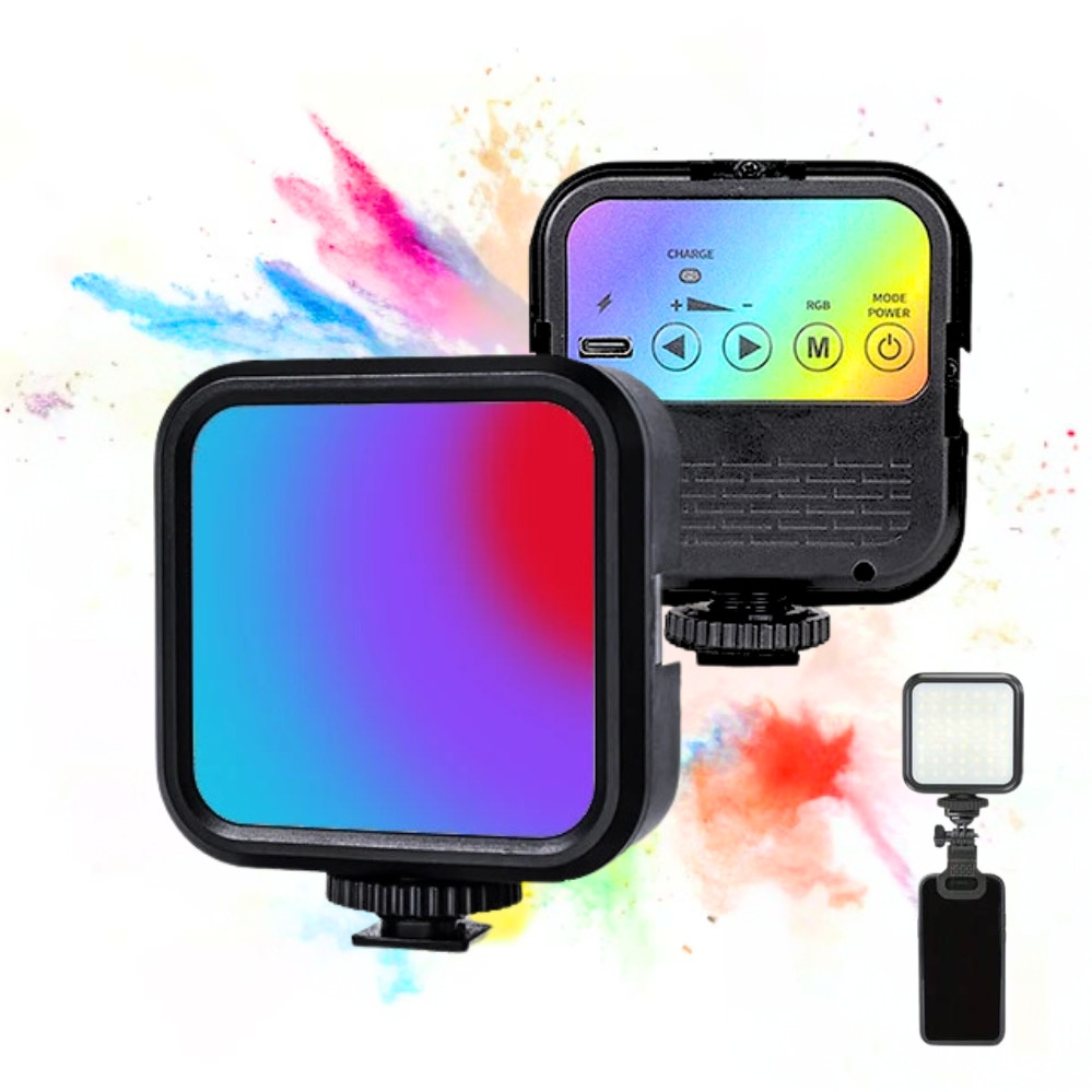 Бездротове накамерне відеосвітло WL-R1 акумуляторна міні LED лампа RGB з прищіпкою для фото та відеозйомки
