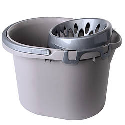 Відро для прибирання 15л з витискачем (какао/сірий) А124099-118 Алеана