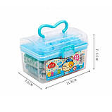 Тісто для ліплення дитячий пластилін набір різнокольорової глини для ліплення, пластилін 12 кольорів у контейнері, фото 2