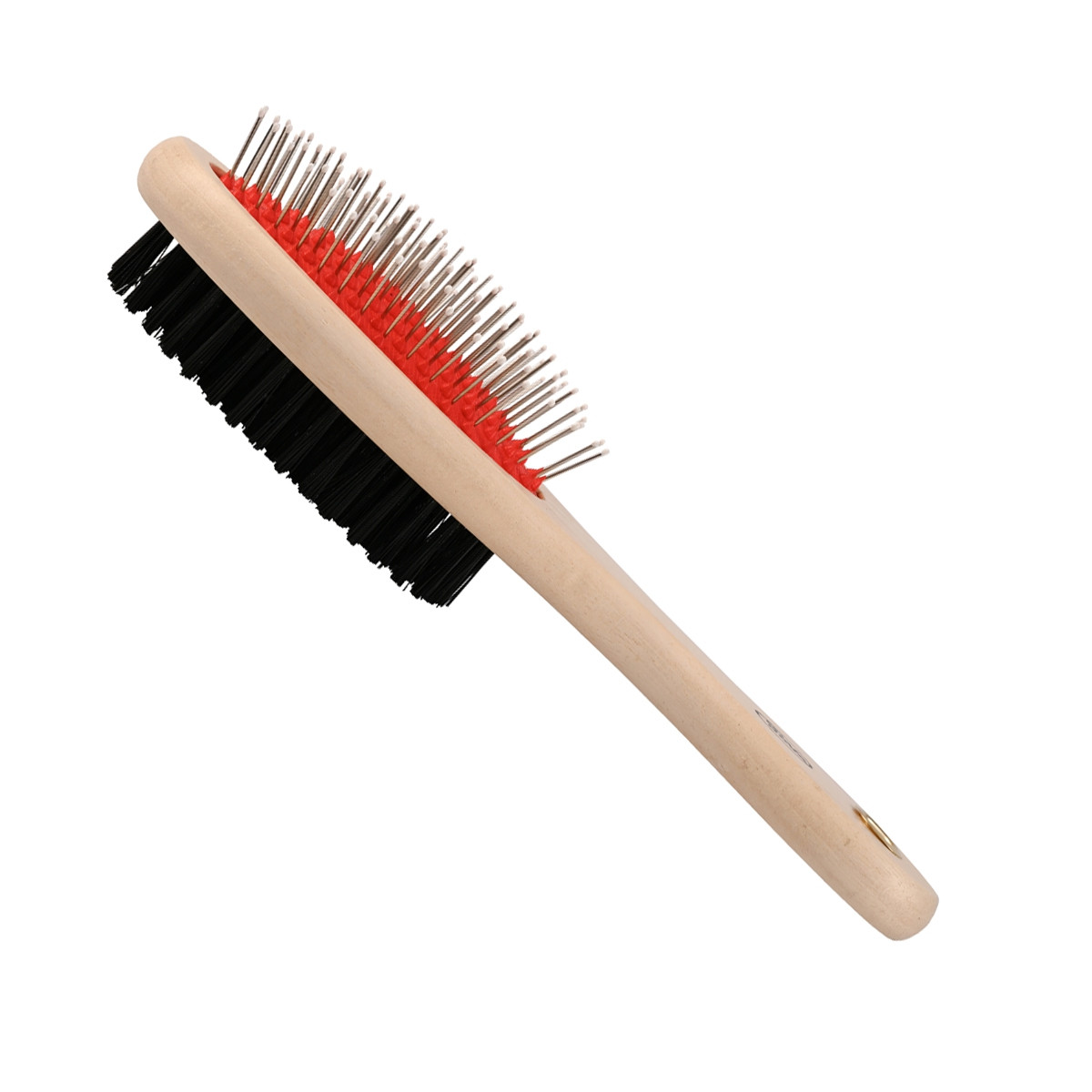 Щітка-слікер для тварин Pet Nova DoubleBrush дерев'яна двостороння розмір L