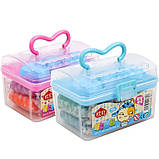 Повітряний пластелін набір різнокольорової глини для ліплення, пластилін 12 кольорів у контейнері Рожевий, фото 3