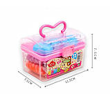 Повітряний пластелін набір різнокольорової глини для ліплення, пластилін 12 кольорів у контейнері Рожевий, фото 2