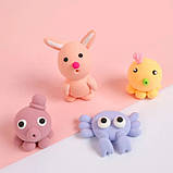 Повітряний пластелін набір різнокольорової глини для ліплення, пластилін 12 кольорів у контейнері Рожевий, фото 6