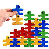 Дитячий розвиваючий дерев'яний збалансований складний конструктор Монтесорі для раннього дитинства 16 елементів, фото 5