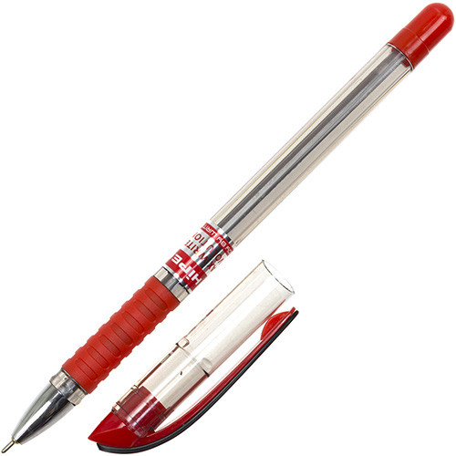 Ручка масляна Hiper Max Writer 0.7мм, колір стержня червоний HO-335