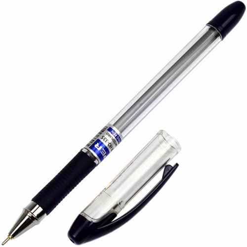 Ручка масляна Hiper Max Writer 0.7мм, колір стержня чорний HO-335