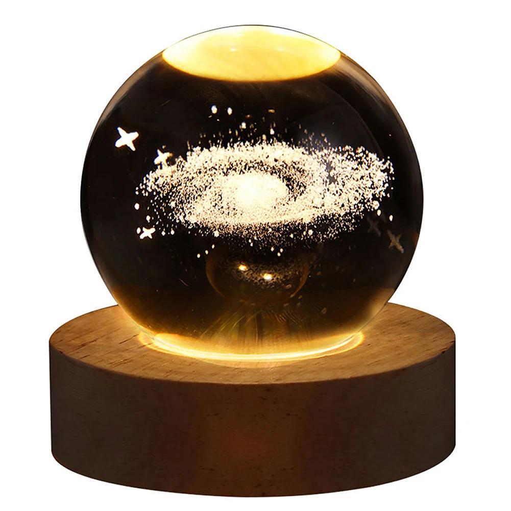 Нічний 3D світильник у дитячу Кришталеву кулю Milky Way | 80х60х60мм