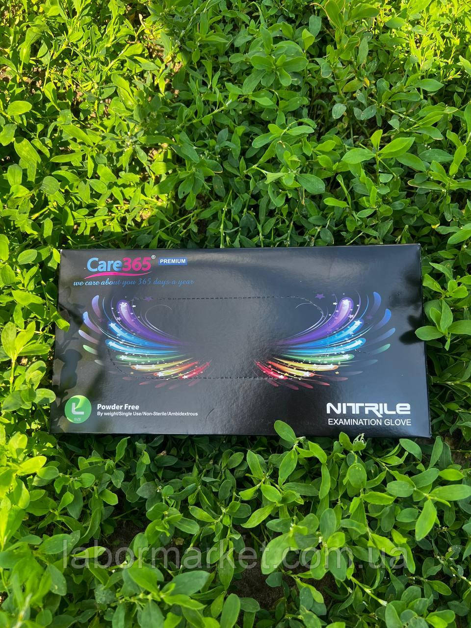 Рукавички нітрилові L-розмір Care 365 чорні, фото 1