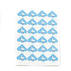 Кутики для фотографій 1 лист (24 кутика), голубі качечки самоклеючі КDF046, фото 2