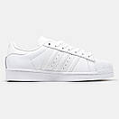 Кросівки чоловічі білі Adidas Superstar Triple White (16020), фото 3