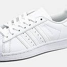 Кросівки чоловічі білі Adidas Superstar Triple White (16020), фото 9