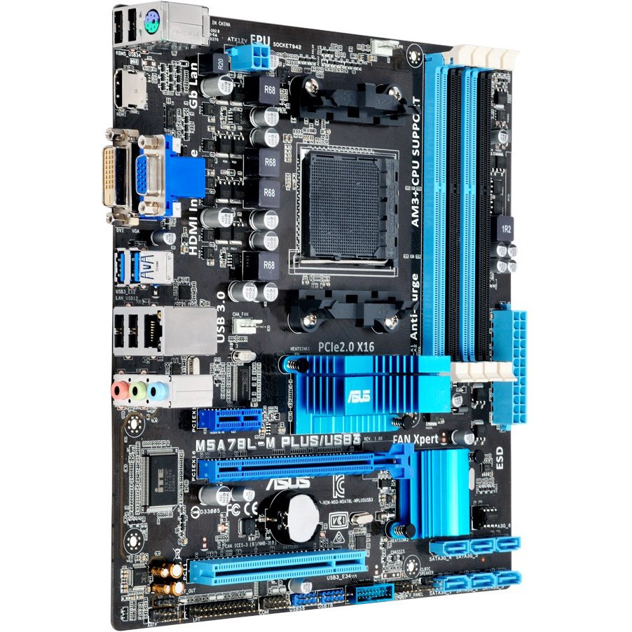 Материнська плата AM3+ AMD 760 GM 4*DDR3 Asus M5A78L-M PLUS/USB3 mATX б/у