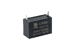 Конденсатор CBB61 15 мкФ, 450 В, Jyul (прямокутний, клеми)