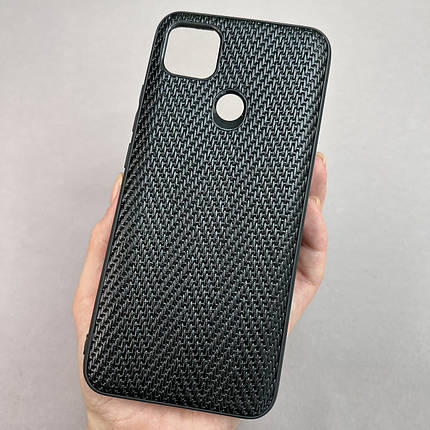Чохол для Xiaomi Redmi 9C шкіряний чохол на телефон сяомі редмі 9с чорний хвилею P0O, фото 1