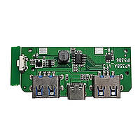 Плата заряда Power Bank модель A358 (input - Micro USB+Type-C / output - 2 USB)