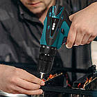 Шуруповерт акумуляторний 12V з набором інструментів + 2 акумулятори / Дриль-шуруповерт з набором біт і свердел, фото 9