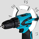 Шуруповерт акумуляторний 12V з набором інструментів + 2 акумулятори / Дриль-шуруповерт з набором біт і свердел, фото 4