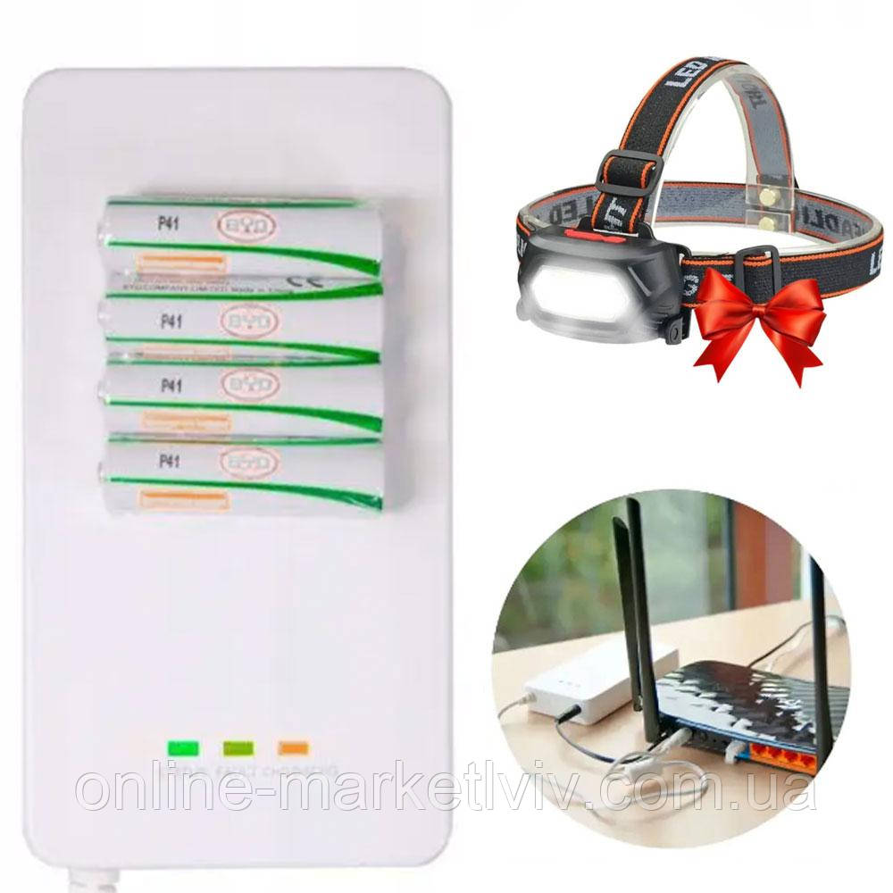 ДБЖ для роутера BBU15-DT + Подарунок Налобний ліхтар BL 203 COB / Упс для роутера/ Безперебійник для роутера, фото 1