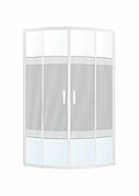TISZA WS душевая кабина 90*90*185см, профиль белый, стекло \Spagetti\ Арт. 599-021-S/1