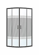 TISZA BS душова кабіна 90*90*185см, профіль чорний, скло \Spagetti\ Арт. 599-021-BS/1