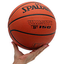М'яч баскетбольний зал/вулиця № 5 "SPALDING" з підвищеною міцністю TF-150, VARSITY, оранжевий, 84421Y5, фото 5