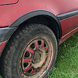 Накладки на арки (4 шт, чорні) ABS пластик для Volkswagen Golf 3, фото 2