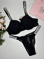 Комплект  Victoria's Secret  18870 чорний kk055