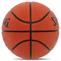 М'яч баскетбольний зал/вулиця № 5 "SPALDING" з підвищеною міцністю TF-150, VARSITY, оранжевий, 84421Y5, фото 4