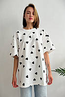 Жіноча оверсайз футболка black heart Without white