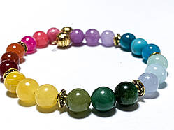 Браслет кам'яний різнокольоровий по чакрам