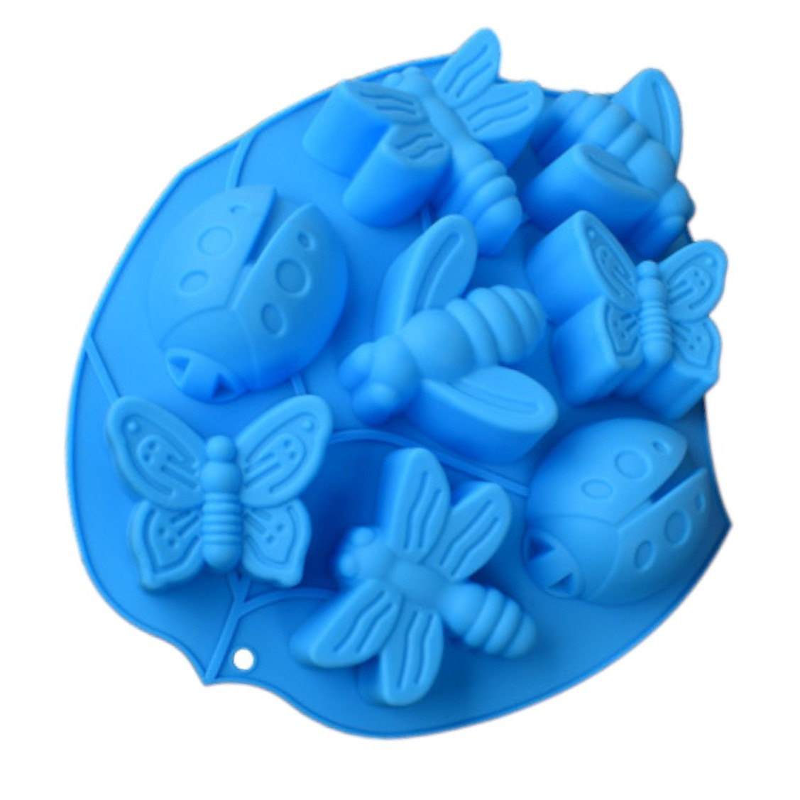 Форма силіконова Insects 8 яч. 27х20,5х3 см 1 шт. Блакитний, фото 1